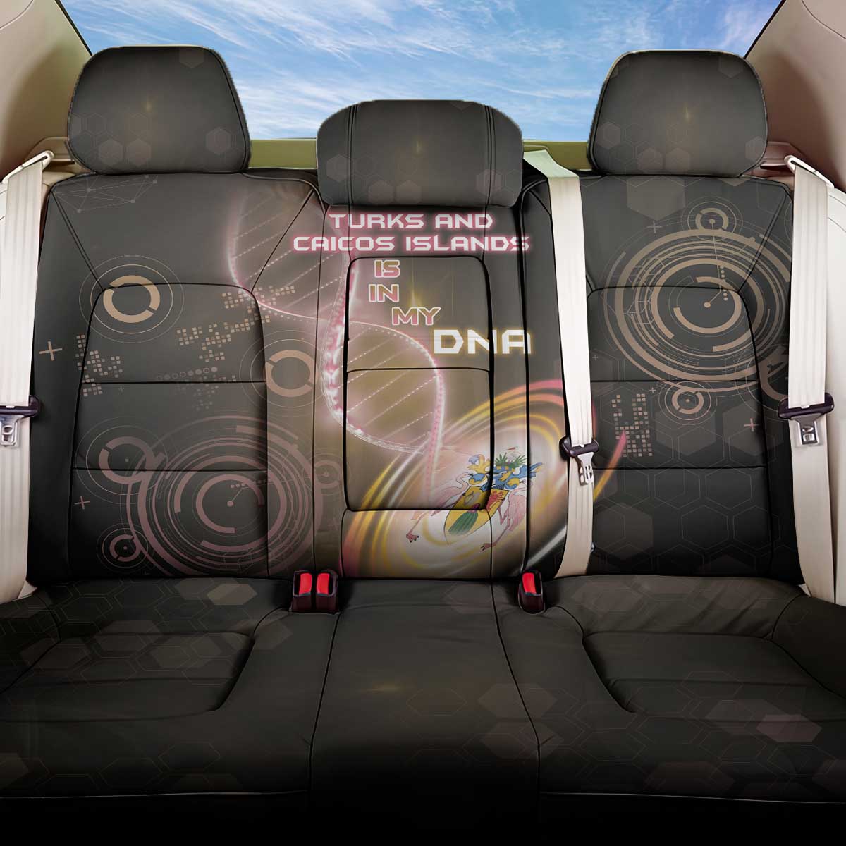 Turks And Caicos Islands Is In My DNA Back Car Seat Cover - Wonder Print Shop