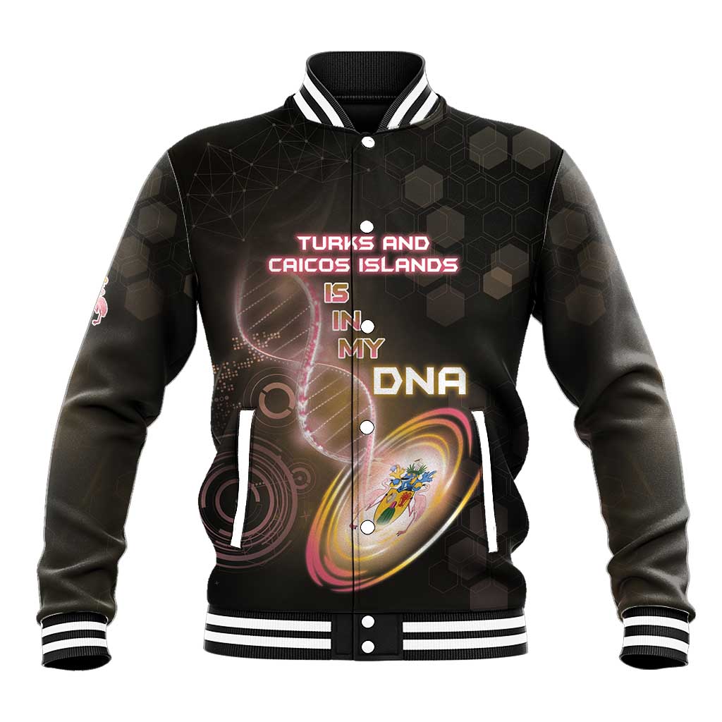 Personalized Turks And Caicos Islands Is In My DNA Baseball Jacket - Wonder Print Shop