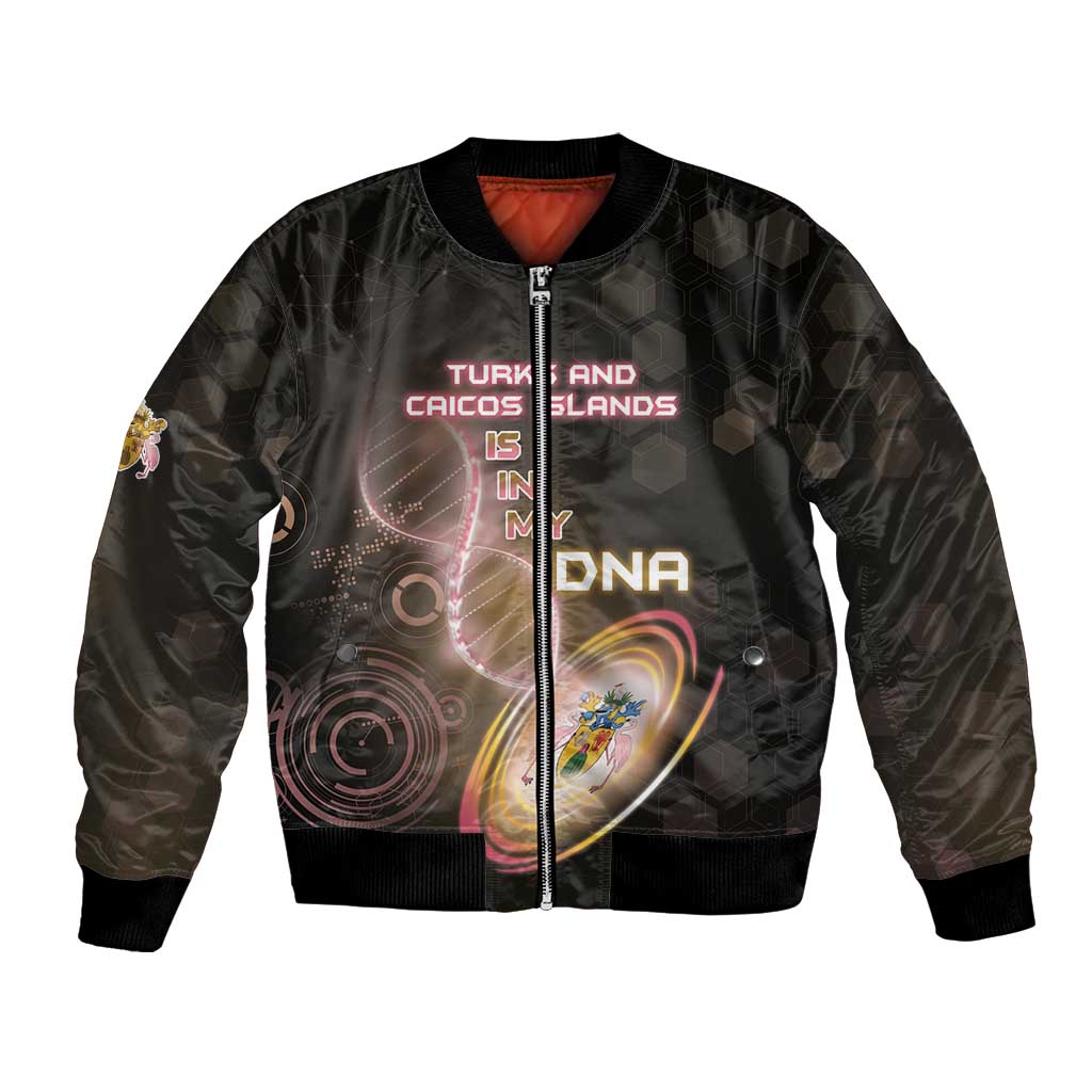 Personalized Turks And Caicos Islands Is In My DNA Bomber Jacket - Wonder Print Shop