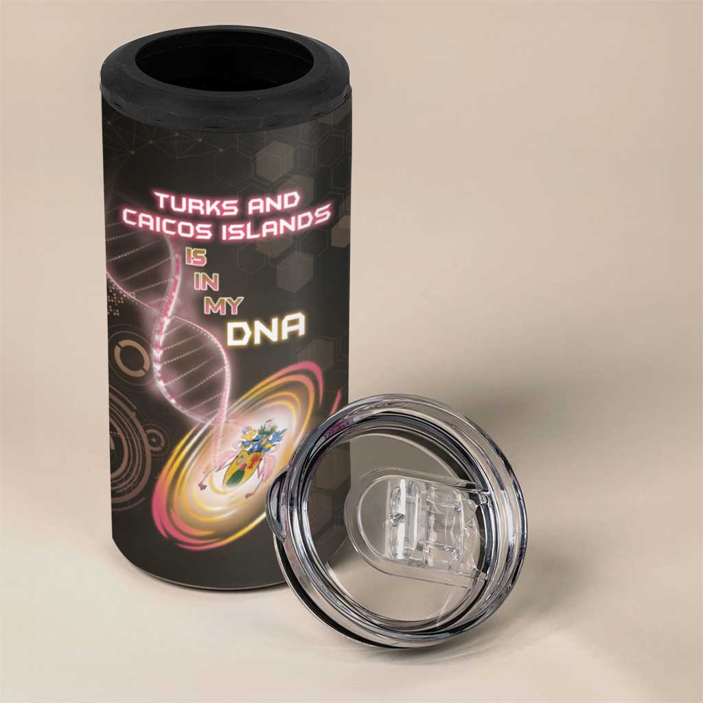 Personalized Turks And Caicos Islands Is In My DNA 4 in 1 Can Cooler Tumbler - Wonder Print Shop