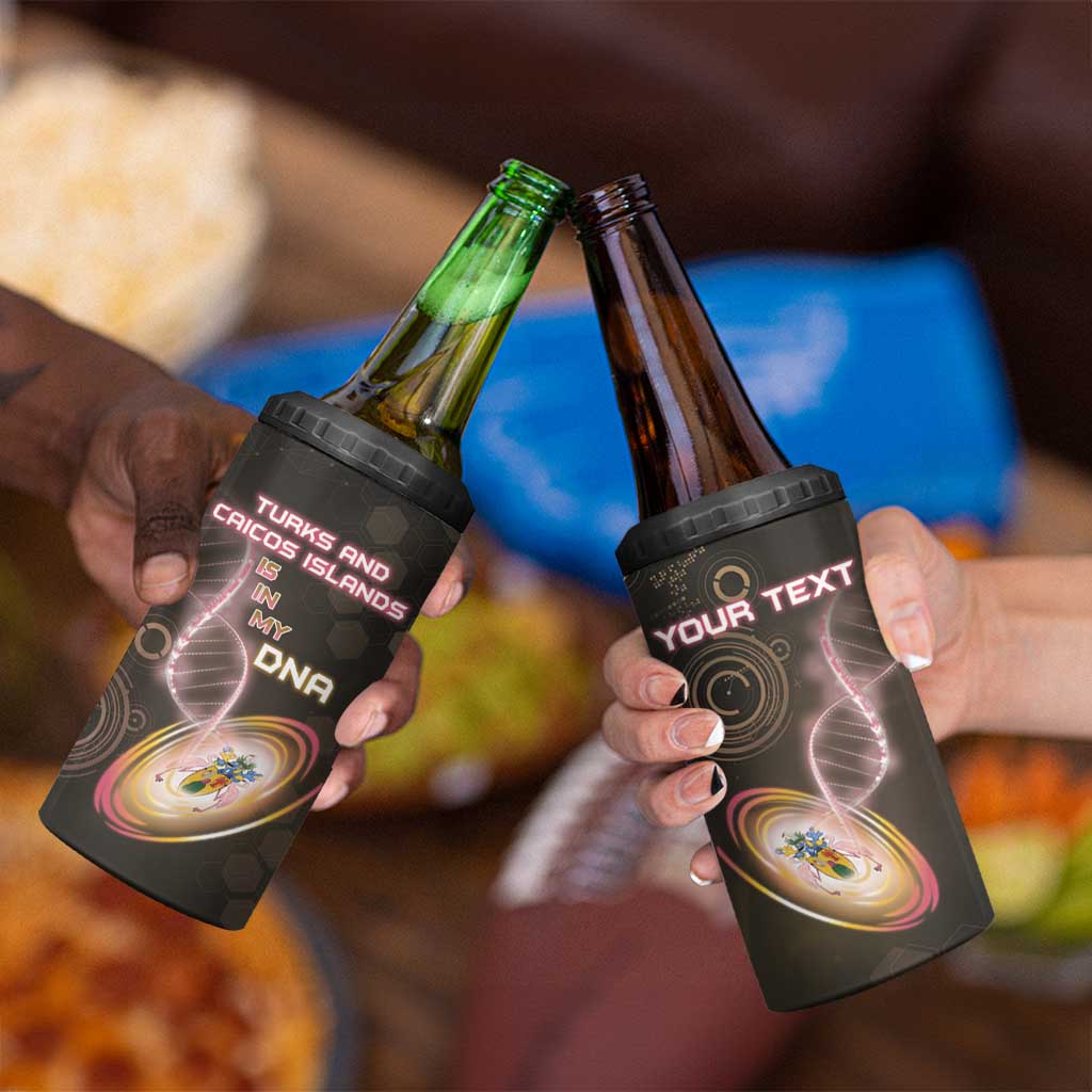 Personalized Turks And Caicos Islands Is In My DNA 4 in 1 Can Cooler Tumbler - Wonder Print Shop