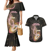 Personalized Turks And Caicos Islands Is In My DNA Couples Matching Mermaid Dress and Hawaiian Shirt - Wonder Print Shop