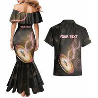 Personalized Turks And Caicos Islands Is In My DNA Couples Matching Mermaid Dress and Hawaiian Shirt - Wonder Print Shop