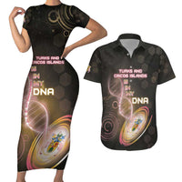 Personalized Turks And Caicos Islands Is In My DNA Couples Matching Short Sleeve Bodycon Dress and Hawaiian Shirt - Wonder Print Shop