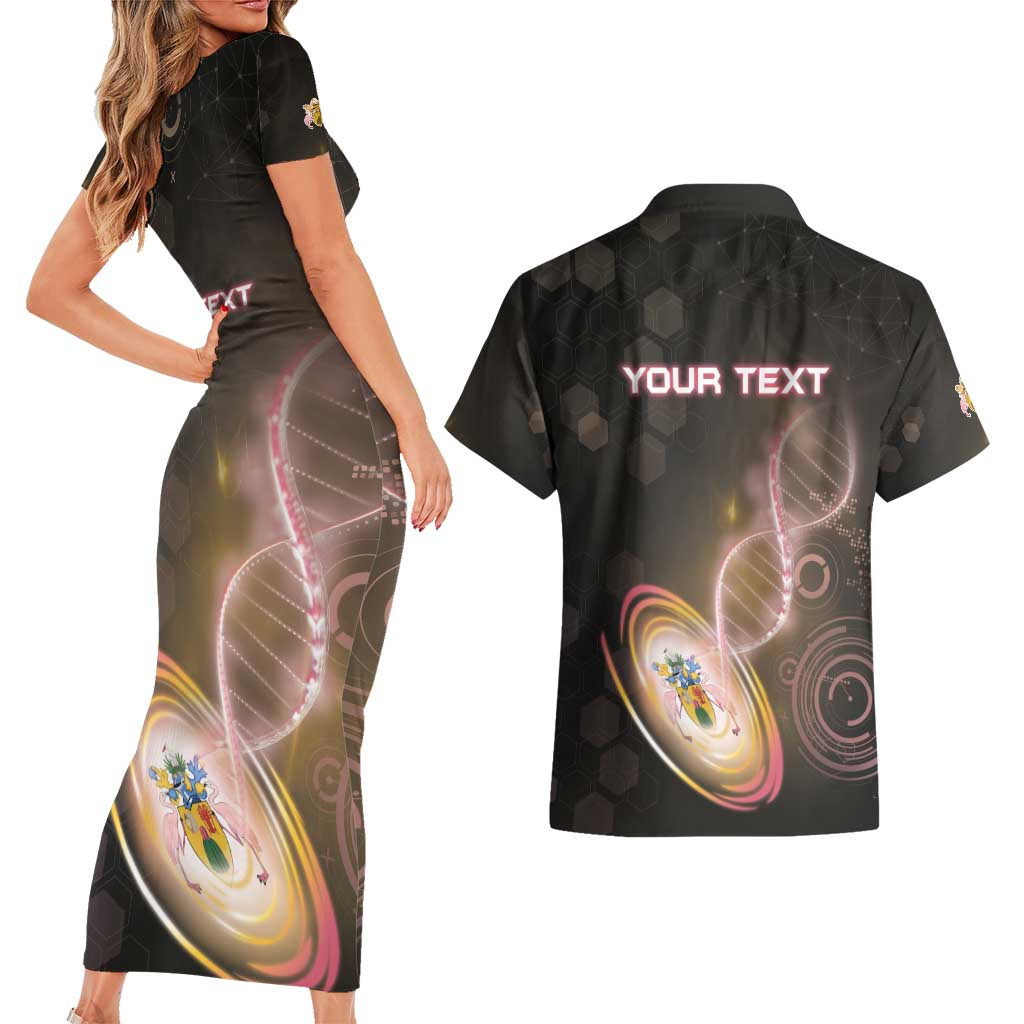 Personalized Turks And Caicos Islands Is In My DNA Couples Matching Short Sleeve Bodycon Dress and Hawaiian Shirt - Wonder Print Shop