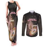 Personalized Turks And Caicos Islands Is In My DNA Couples Matching Tank Maxi Dress and Long Sleeve Button Shirt - Wonder Print Shop