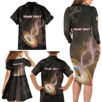 Personalized Turks And Caicos Islands Is In My DNA Family Matching Long Sleeve Bodycon Dress and Hawaiian Shirt - Wonder Print Shop