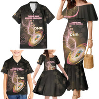 Personalized Turks And Caicos Islands Is In My DNA Family Matching Mermaid Dress and Hawaiian Shirt - Wonder Print Shop