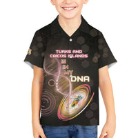Personalized Turks And Caicos Islands Is In My DNA Family Matching Off The Shoulder Long Sleeve Dress and Hawaiian Shirt - Wonder Print Shop