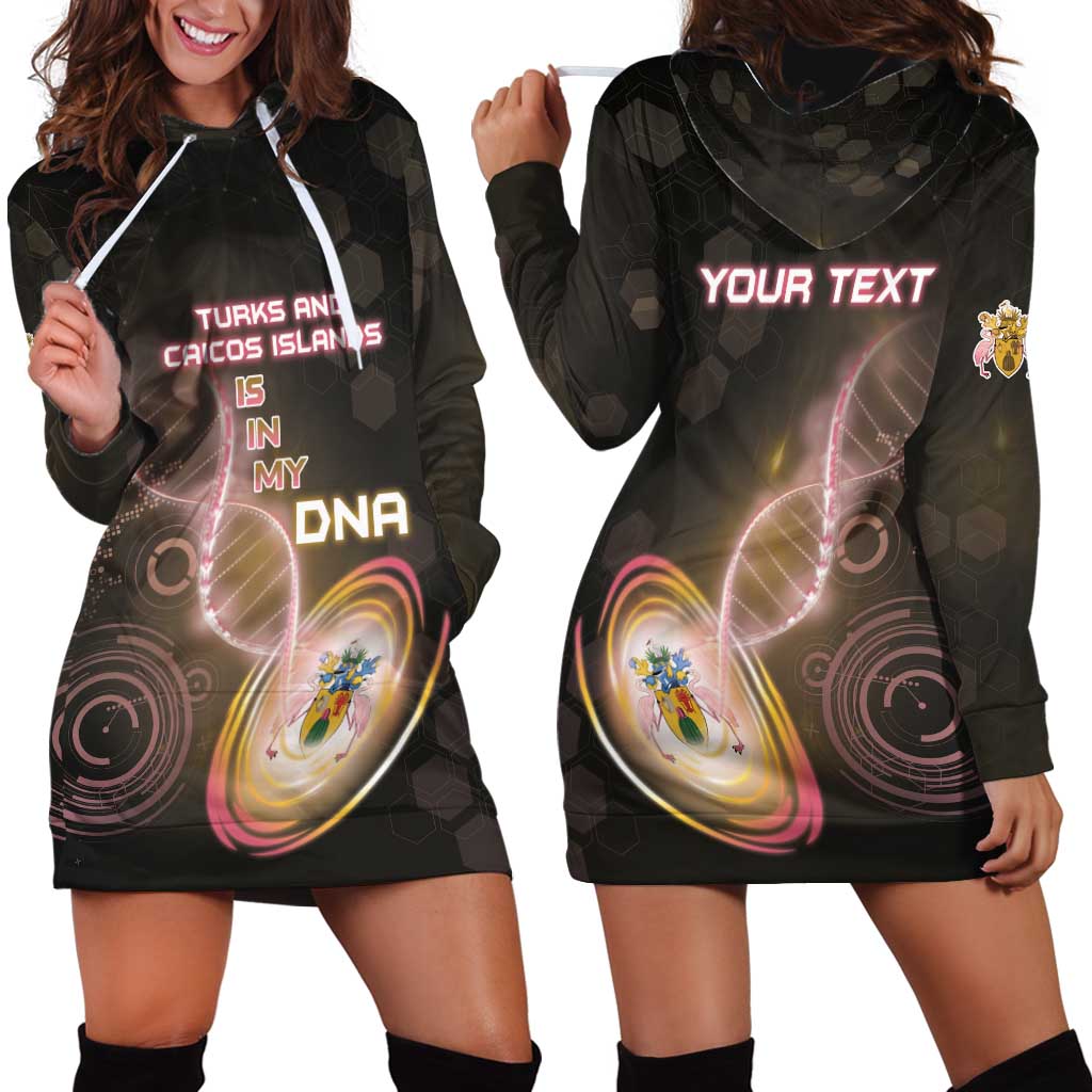 Personalized Turks And Caicos Islands Is In My DNA Hoodie Dress - Wonder Print Shop
