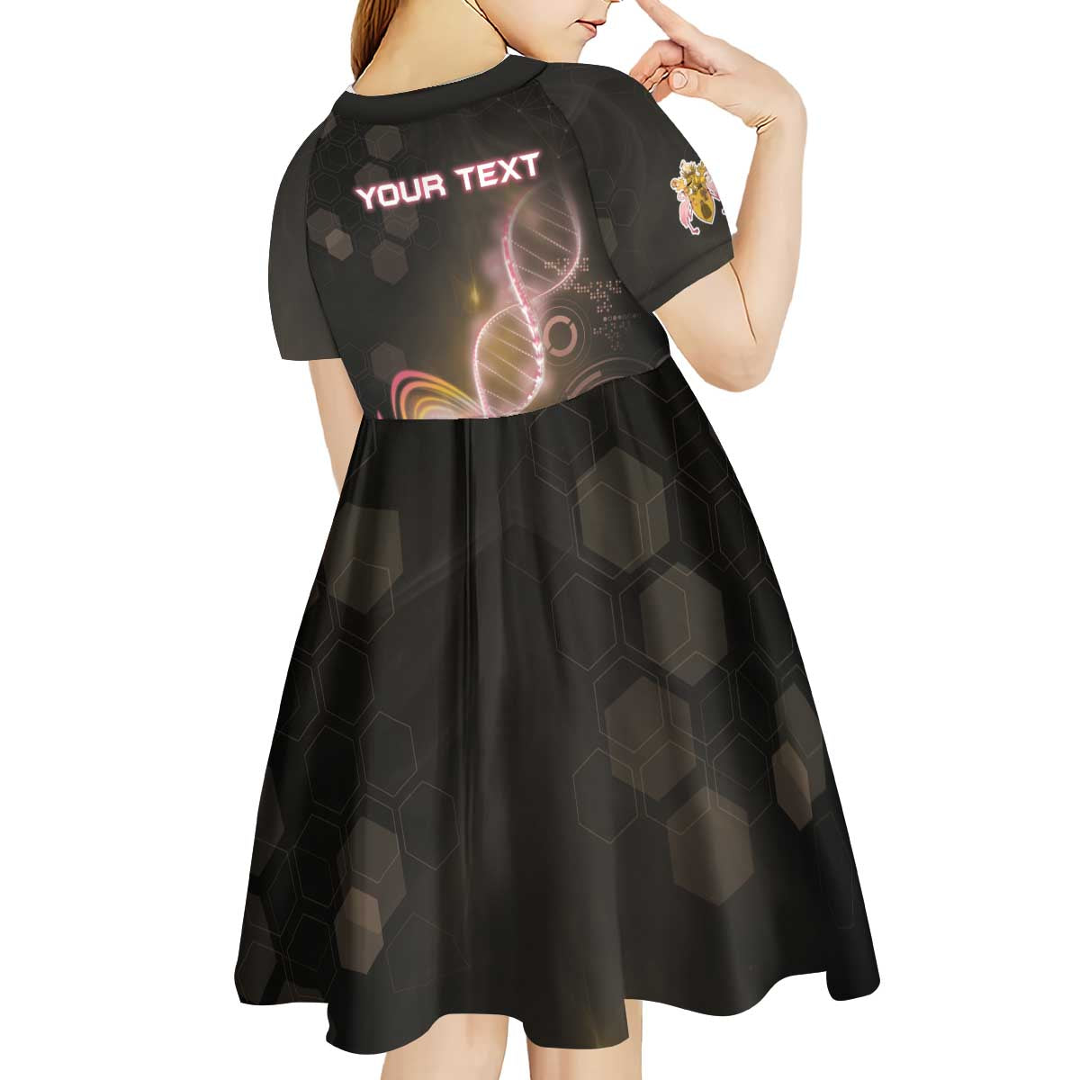Personalized Turks And Caicos Islands Is In My DNA Kid Short Sleeve Dress - Wonder Print Shop