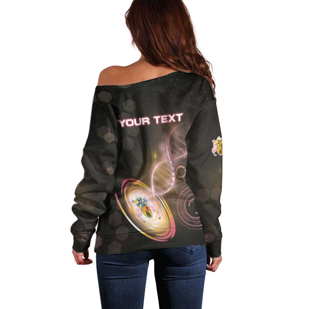 Personalized Turks And Caicos Islands Is In My DNA Off Shoulder Sweater - Wonder Print Shop