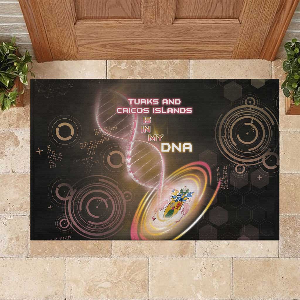 Turks And Caicos Islands Is In My DNA Rubber Doormat - Wonder Print Shop
