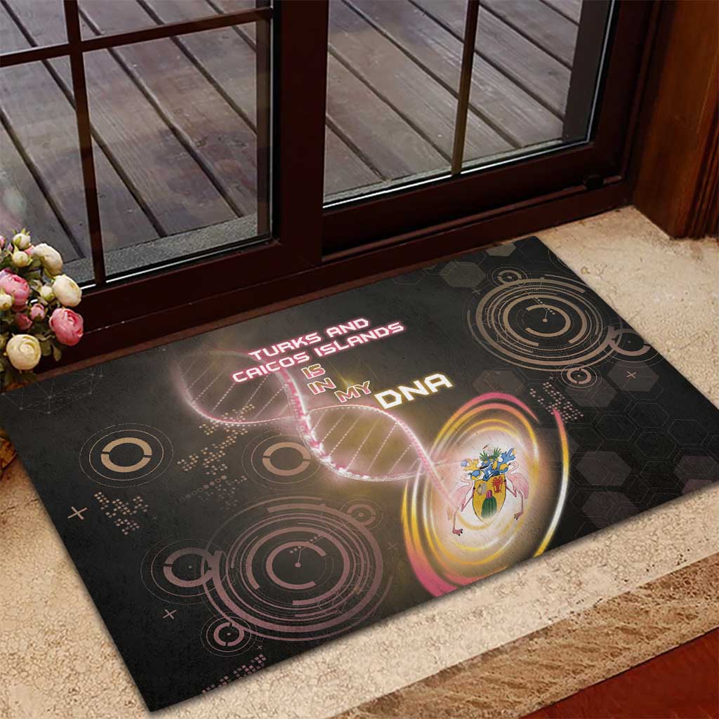 Turks And Caicos Islands Is In My DNA Rubber Doormat - Wonder Print Shop