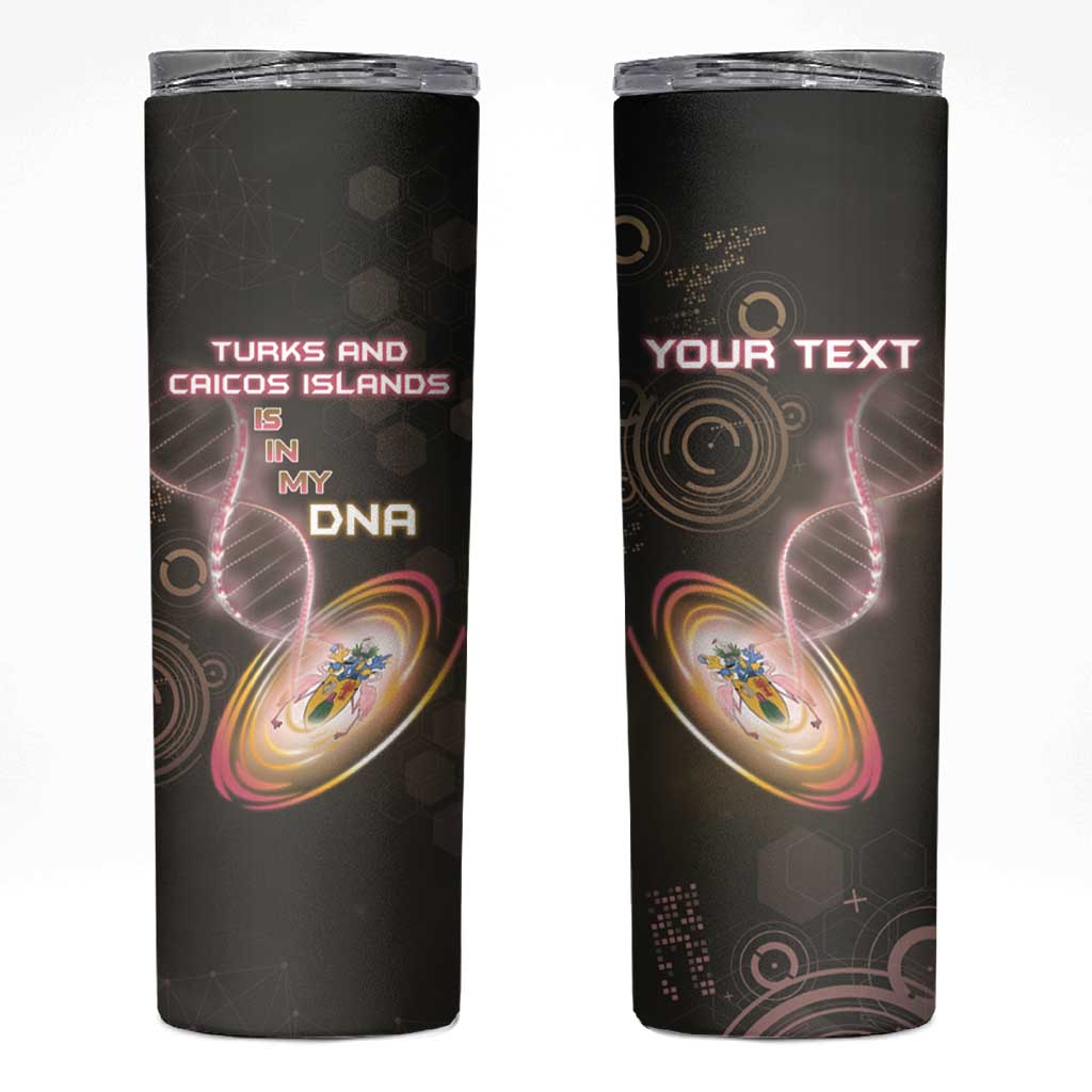 Personalized Turks And Caicos Islands Is In My DNA Skinny Tumbler - Wonder Print Shop