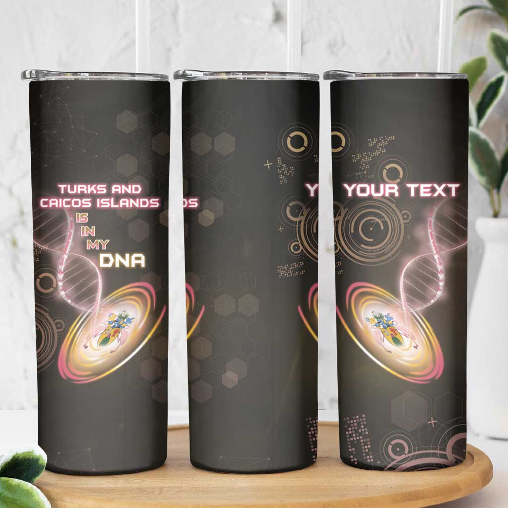 Personalized Turks And Caicos Islands Is In My DNA Skinny Tumbler - Wonder Print Shop