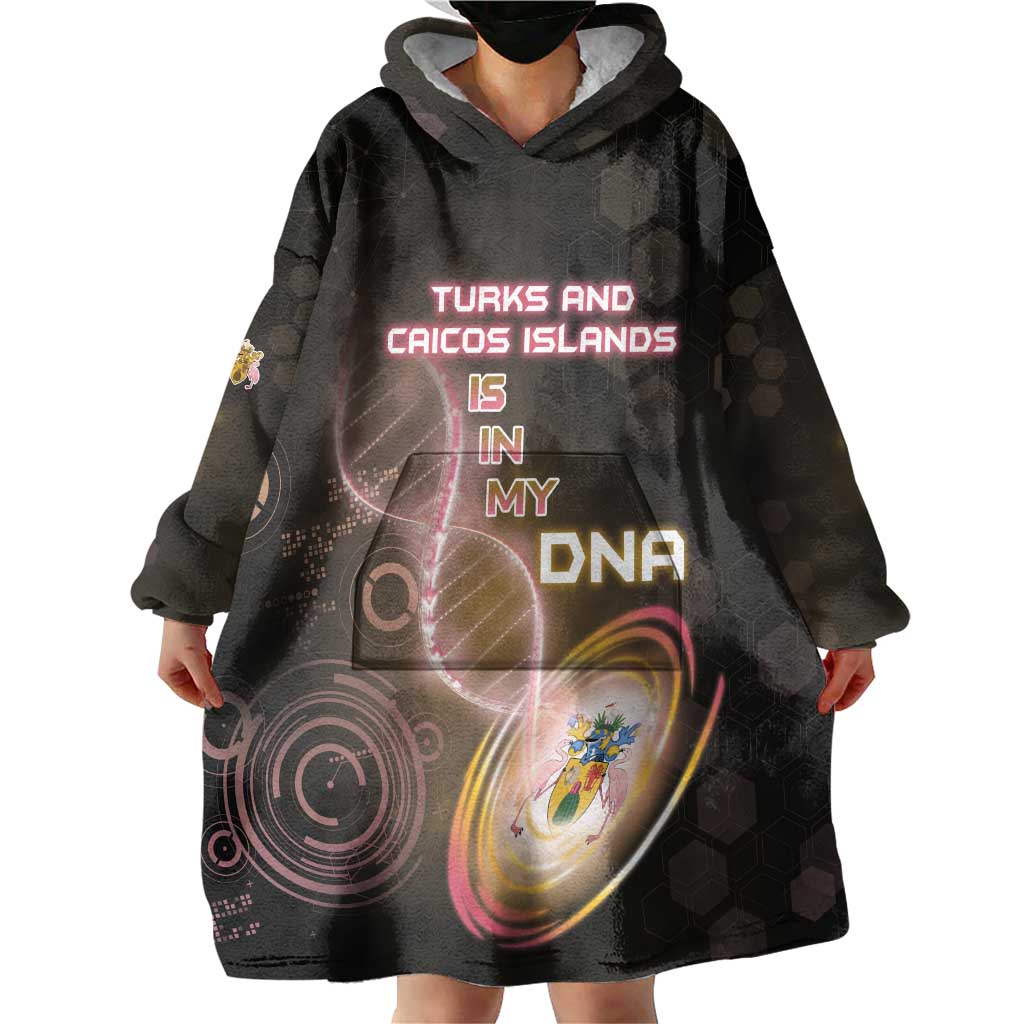 Personalized Turks And Caicos Islands Is In My DNA Wearable Blanket Hoodie - Wonder Print Shop