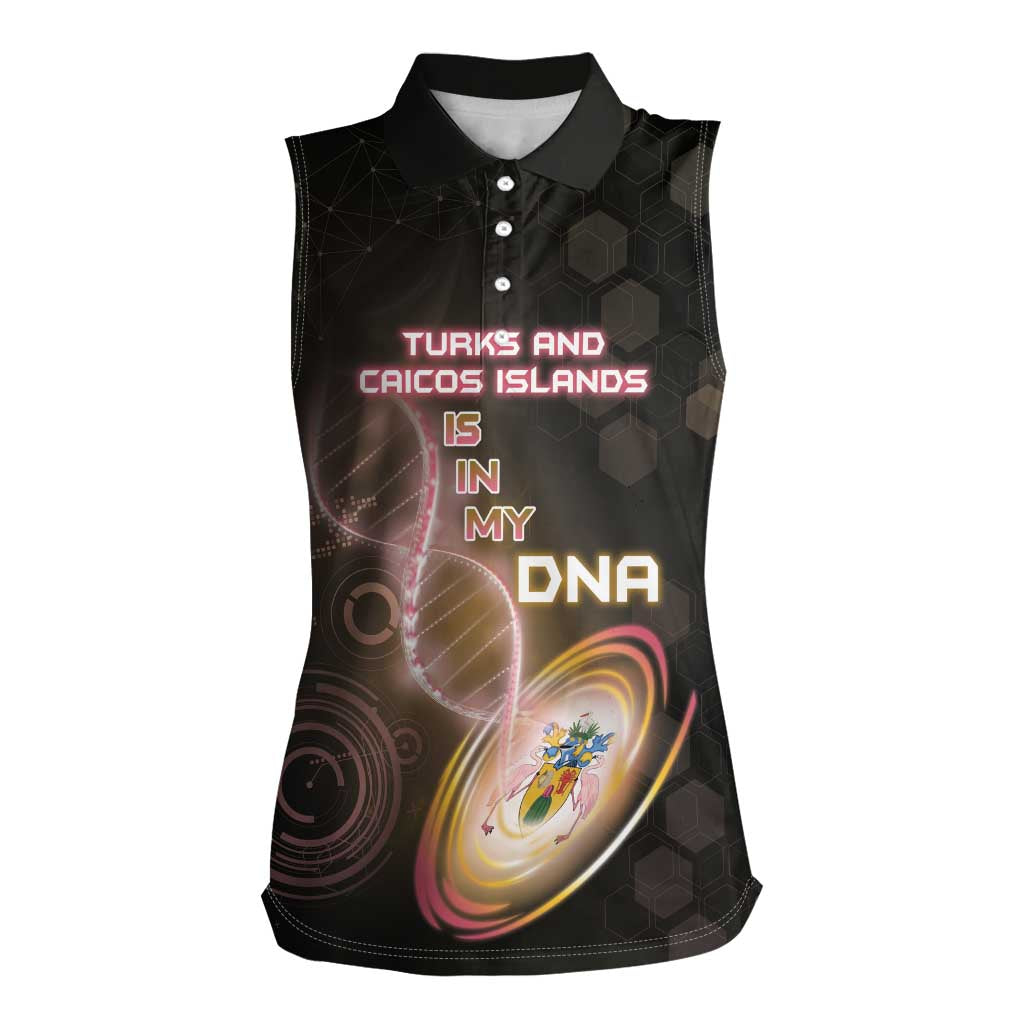 Personalized Turks And Caicos Islands Is In My DNA Women Sleeveless Polo Shirt - Wonder Print Shop