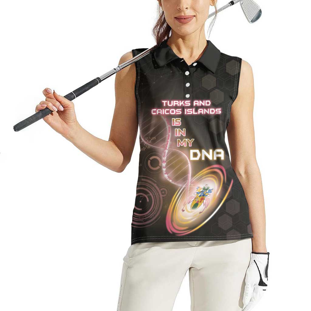 Personalized Turks And Caicos Islands Is In My DNA Women Sleeveless Polo Shirt - Wonder Print Shop
