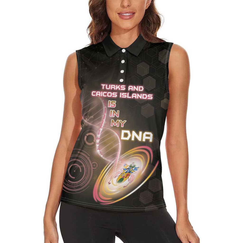 Personalized Turks And Caicos Islands Is In My DNA Women Sleeveless Polo Shirt - Wonder Print Shop