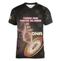 Personalized Turks And Caicos Islands Is In My DNA Women V-Neck T-Shirt - Wonder Print Shop