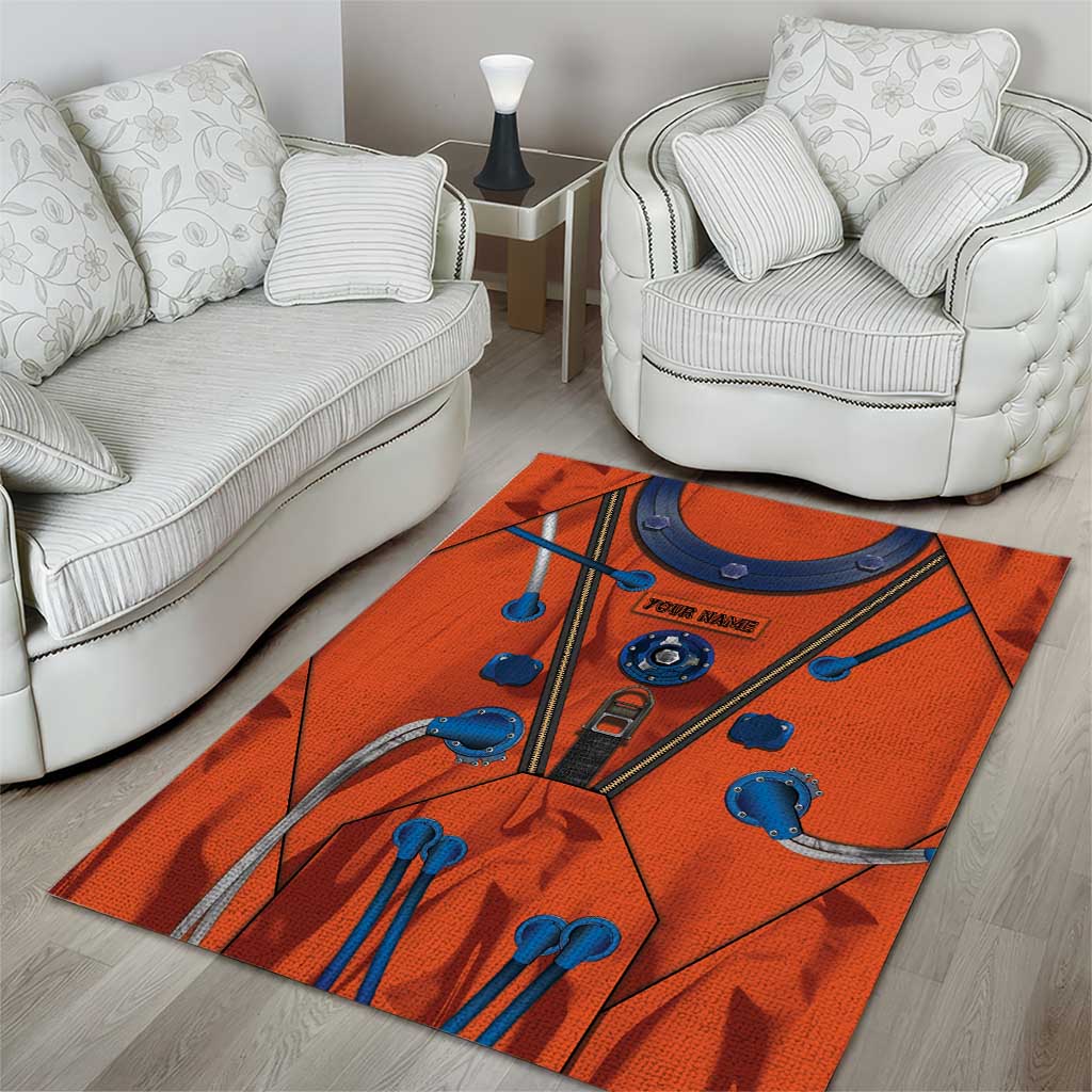 Personalized Astronaut Area Rug Space Diving Suit India - Wonder Print Shop