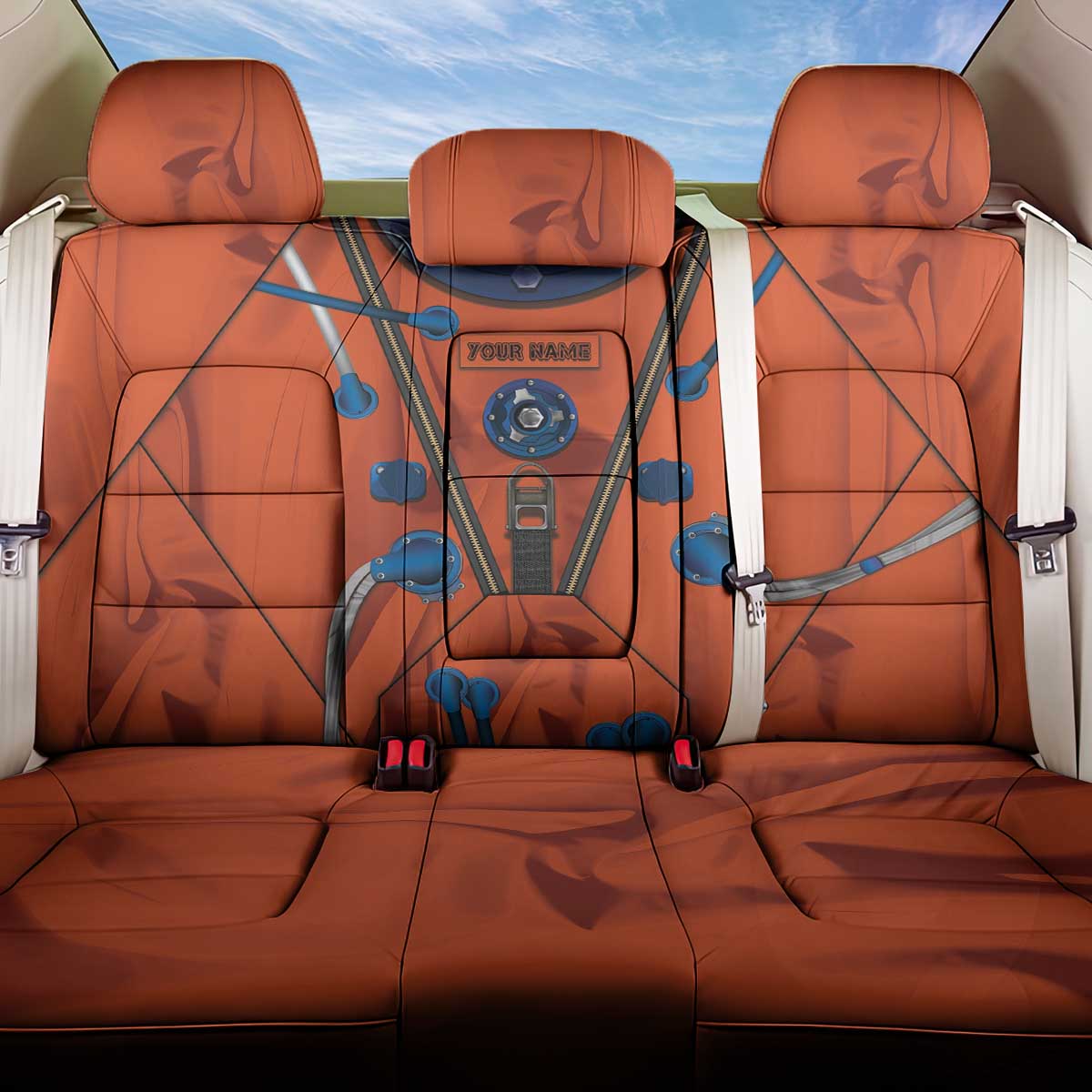 Personalized Astronaut Back Car Seat Cover Space Diving Suit India - Wonder Print Shop