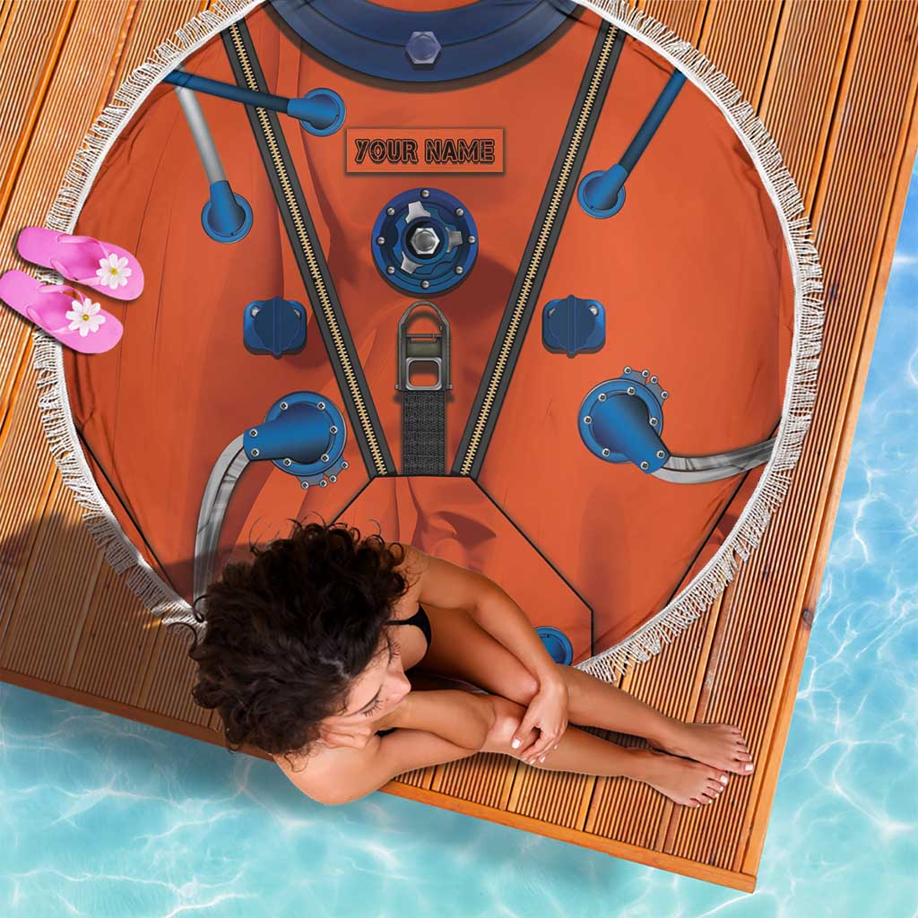 Personalized Astronaut Beach Blanket Space Diving Suit India - Wonder Print Shop
