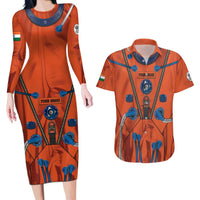 Personalized Astronaut Couples Matching Long Sleeve Bodycon Dress and Hawaiian Shirt Space Diving Suit India - Wonder Print Shop