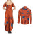 Personalized Astronaut Couples Matching Summer Maxi Dress and Long Sleeve Button Shirt Space Diving Suit India - Wonder Print Shop