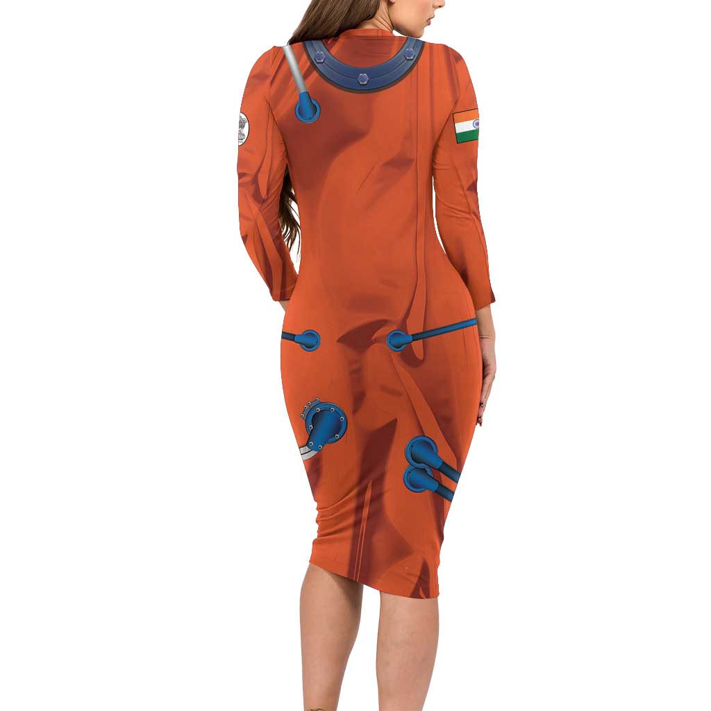 Personalized Astronaut Family Matching Long Sleeve Bodycon Dress and Hawaiian Shirt Space Diving Suit India - Wonder Print Shop