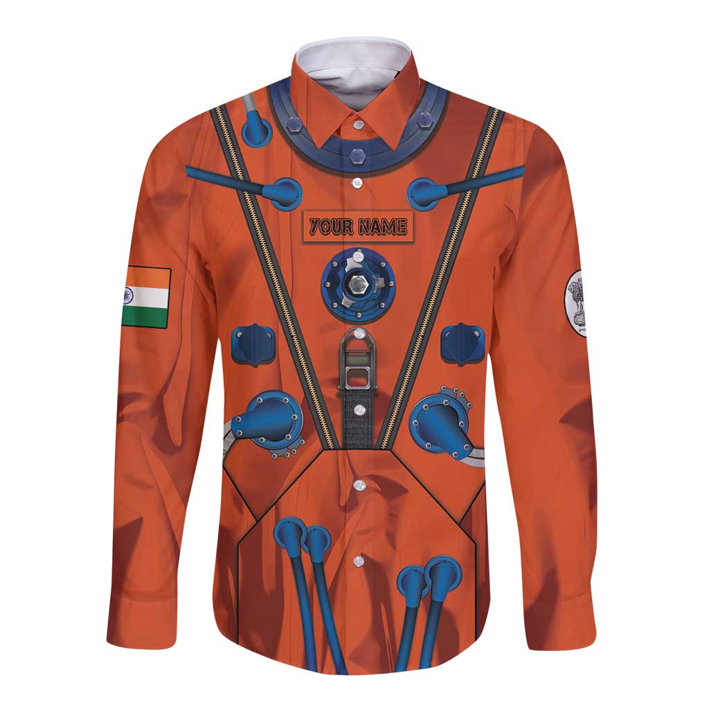 Personalized Astronaut Long Sleeve Button Shirt Space Diving Suit India - Wonder Print Shop