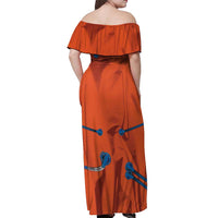 Personalized Astronaut Off Shoulder Maxi Dress Space Diving Suit India - Wonder Print Shop