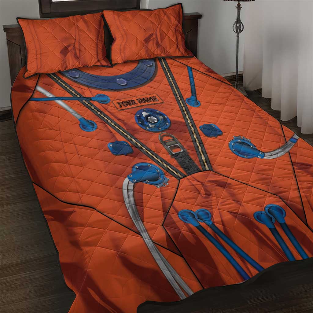Personalized Astronaut Quilt Bed Set Space Diving Suit India - Wonder Print Shop