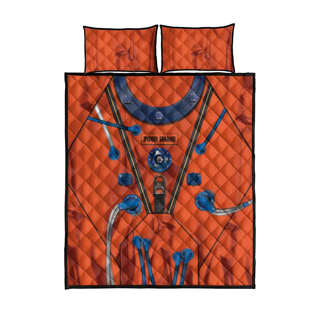 Personalized Astronaut Quilt Bed Set Space Diving Suit India - Wonder Print Shop