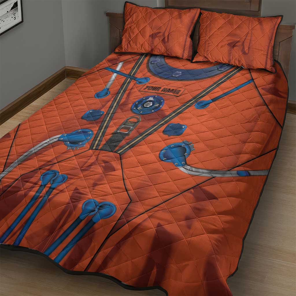 Personalized Astronaut Quilt Bed Set Space Diving Suit India - Wonder Print Shop