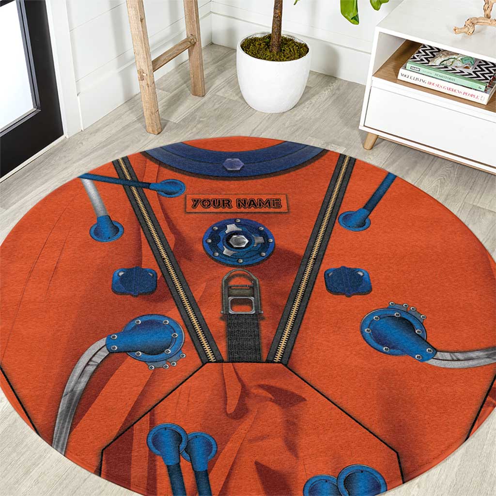 Personalized Astronaut Round Carpet Space Diving Suit India - Wonder Print Shop