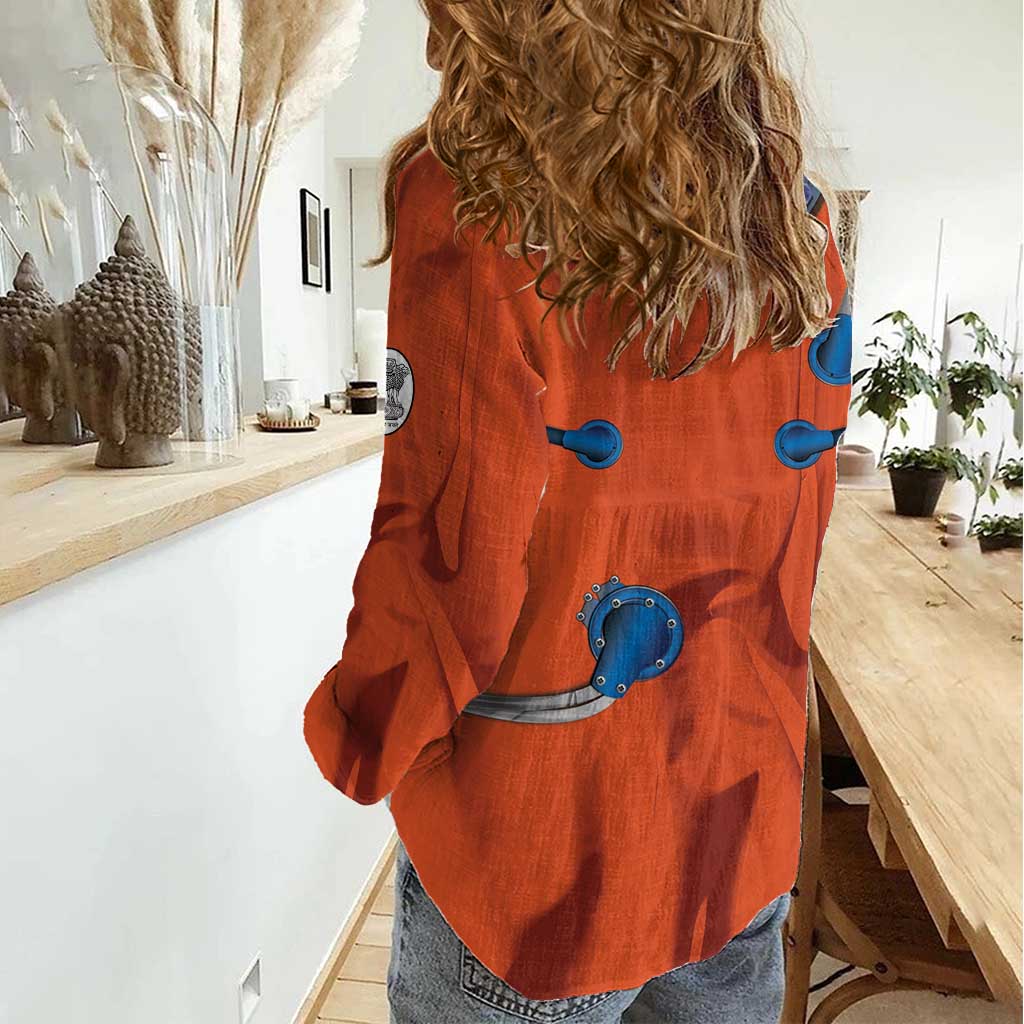 Personalized Astronaut Women Casual Shirt Space Diving Suit India - Wonder Print Shop