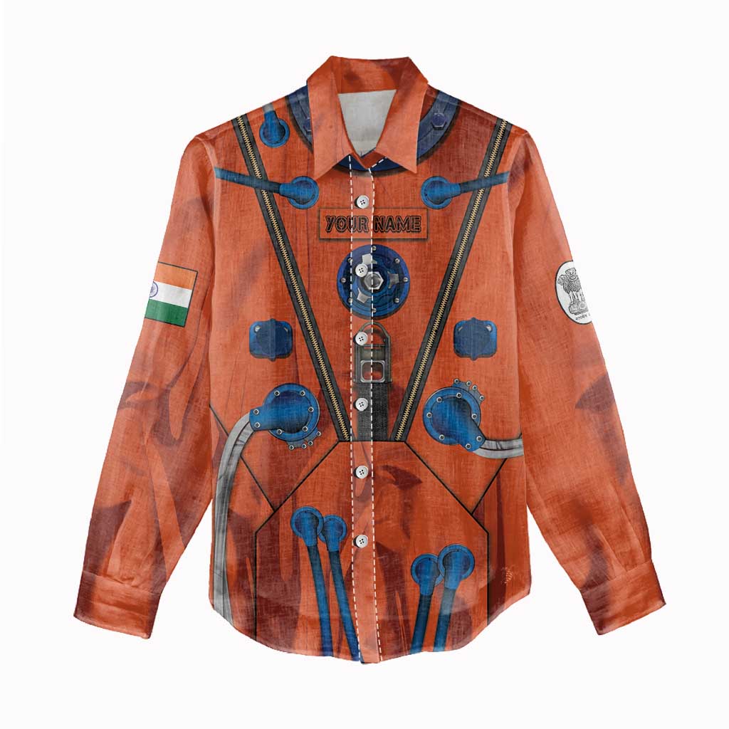 Personalized Astronaut Women Casual Shirt Space Diving Suit India - Wonder Print Shop