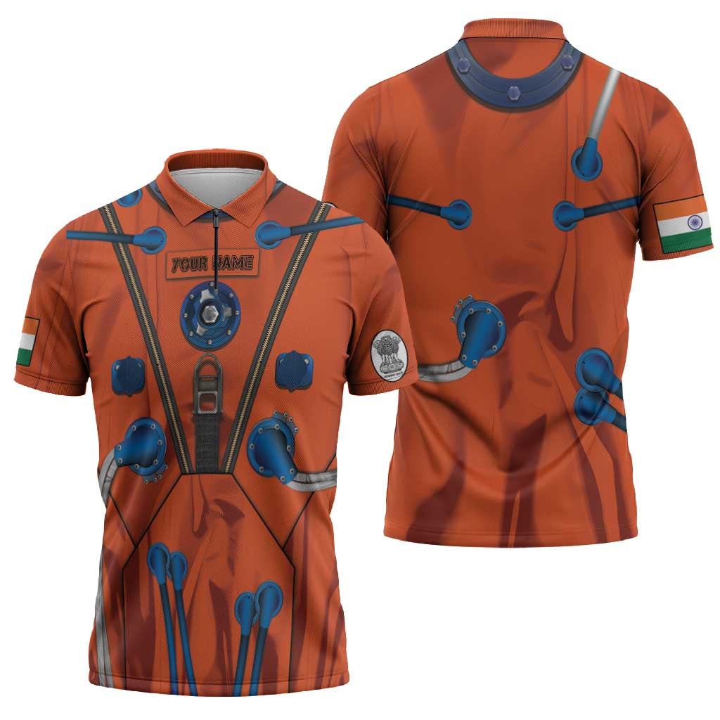 Personalized Astronaut Zipper Polo Shirt Space Diving Suit India - Wonder Print Shop