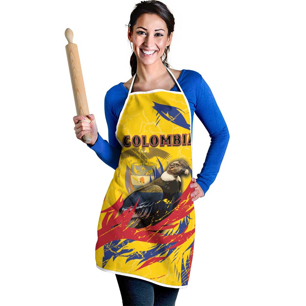 Colombia Apron Colombian Andean Condor With Coat Of Arms - Wonder Print Shop