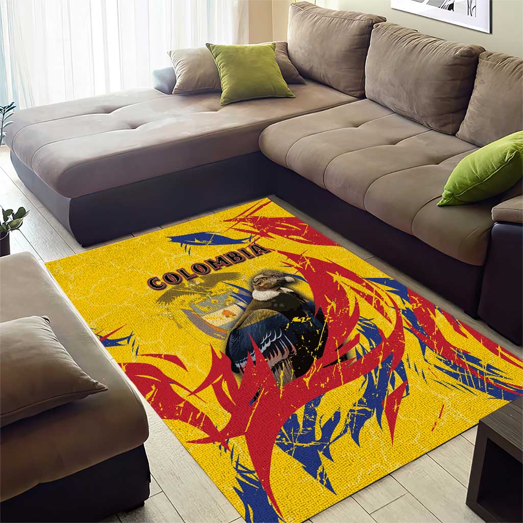 Colombia Area Rug Colombian Andean Condor With Coat Of Arms - Wonder Print Shop