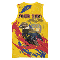 Personalized Colombia Basketball Jersey Colombian Andean Condor With Coat Of Arms - Wonder Print Shop