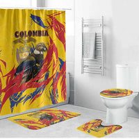Colombia Bathroom Set Colombian Andean Condor With Coat Of Arms - Wonder Print Shop