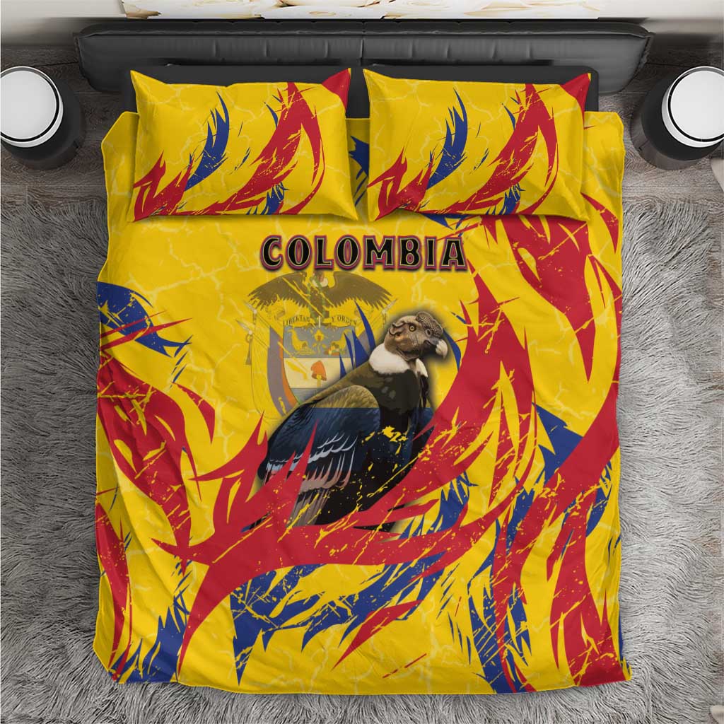 Colombia Bedding Set Colombian Andean Condor With Coat Of Arms - Wonder Print Shop