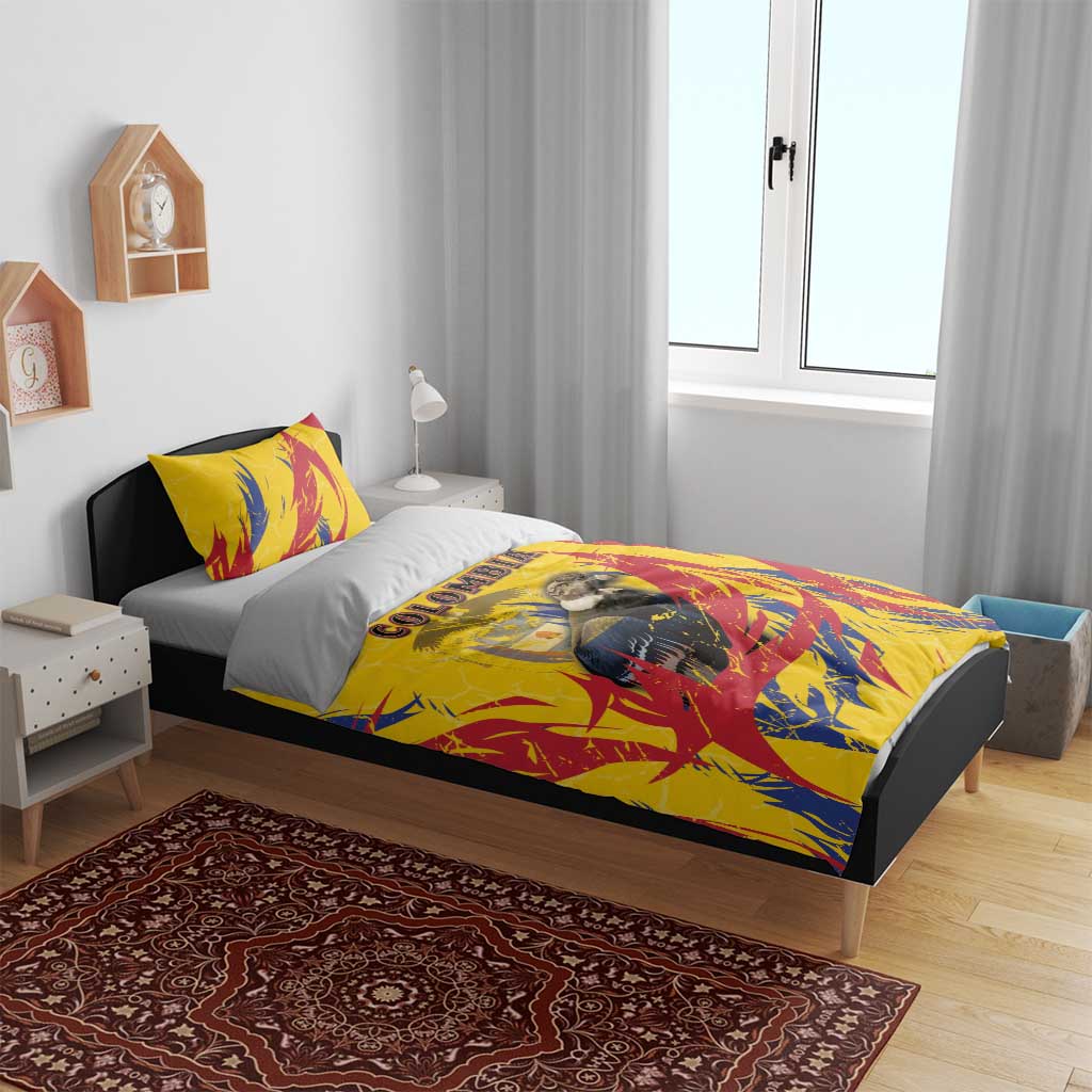 Colombia Bedding Set Colombian Andean Condor With Coat Of Arms - Wonder Print Shop