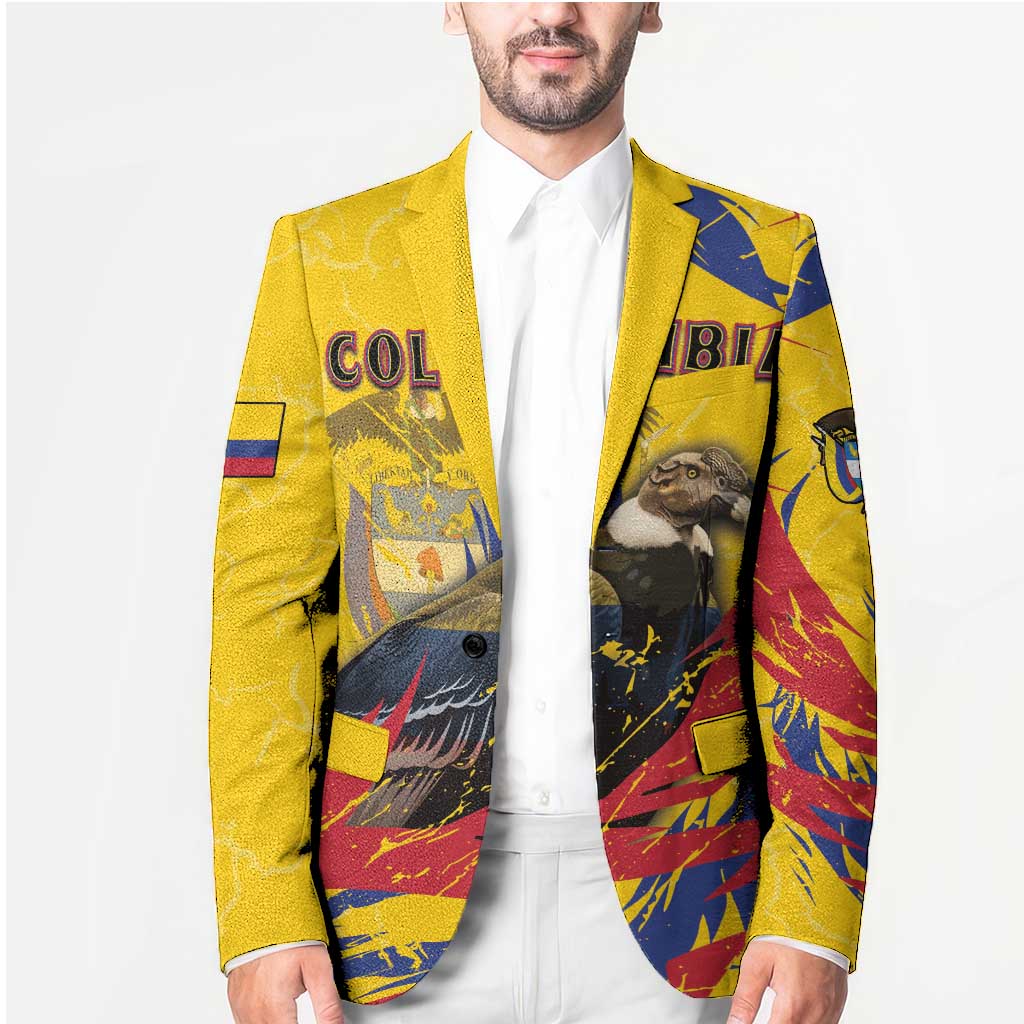 Personalized Colombia Blazer Colombian Andean Condor With Coat Of Arms - Wonder Print Shop