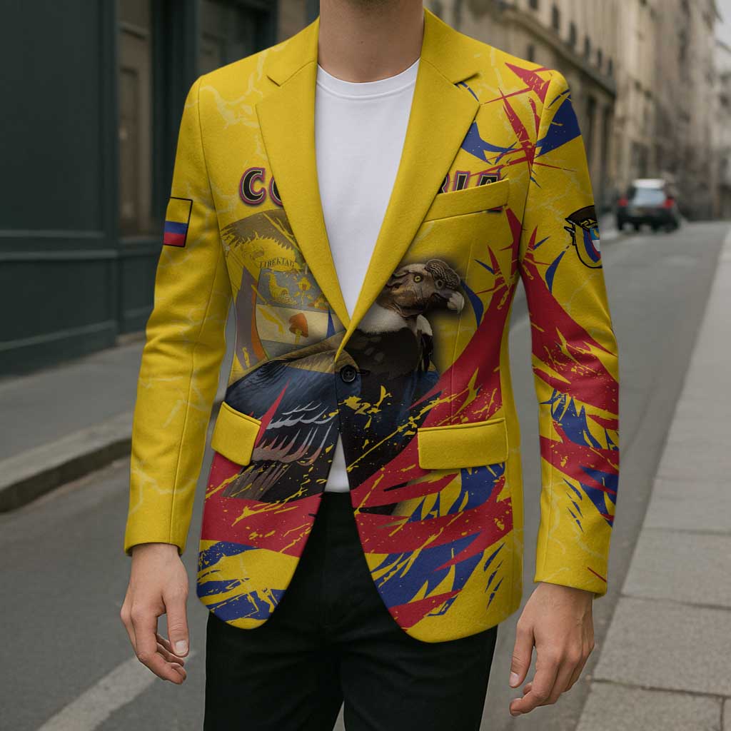 Personalized Colombia Blazer Colombian Andean Condor With Coat Of Arms - Wonder Print Shop