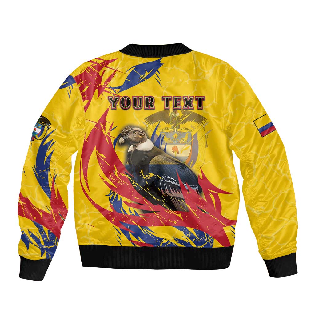 Personalized Colombia Bomber Jacket Colombian Andean Condor With Coat Of Arms - Wonder Print Shop