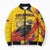Personalized Colombia Bomber Puffer Jacket Colombian Andean Condor With Coat Of Arms - Wonder Print Shop